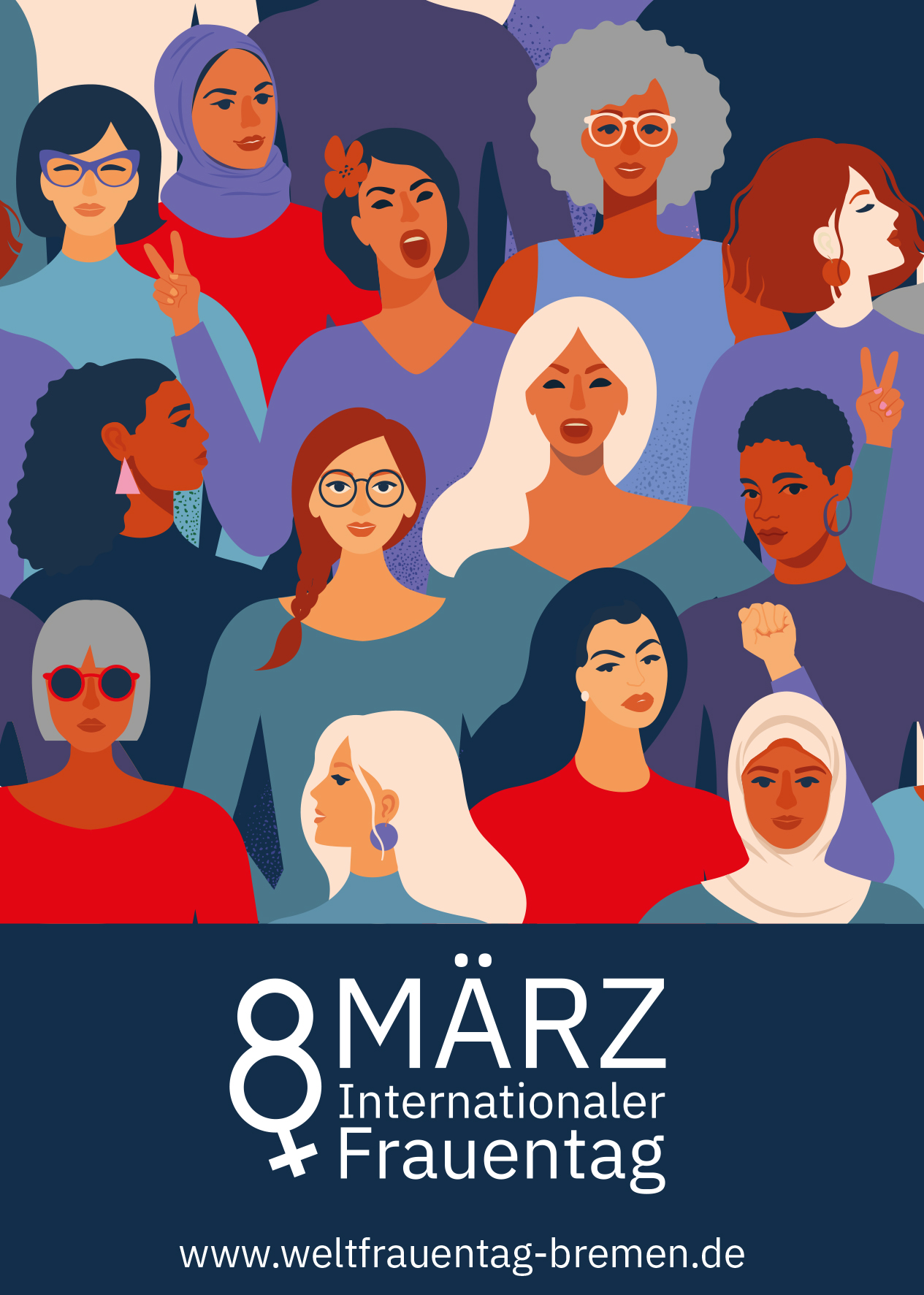 Plakatmotiv Weltfrauentag 2022 im Land Bremen