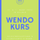 Grafik "WenDo-Kurs". Auf grellen grünen Hintergrund wird in großen blauen Buchstaben der WenDo-Kurs beworben.